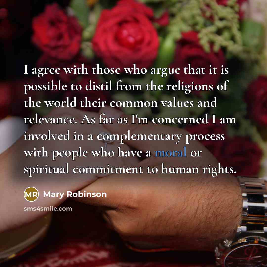 “I agree with those who argue that it is possible…” quote by Mary Robinson