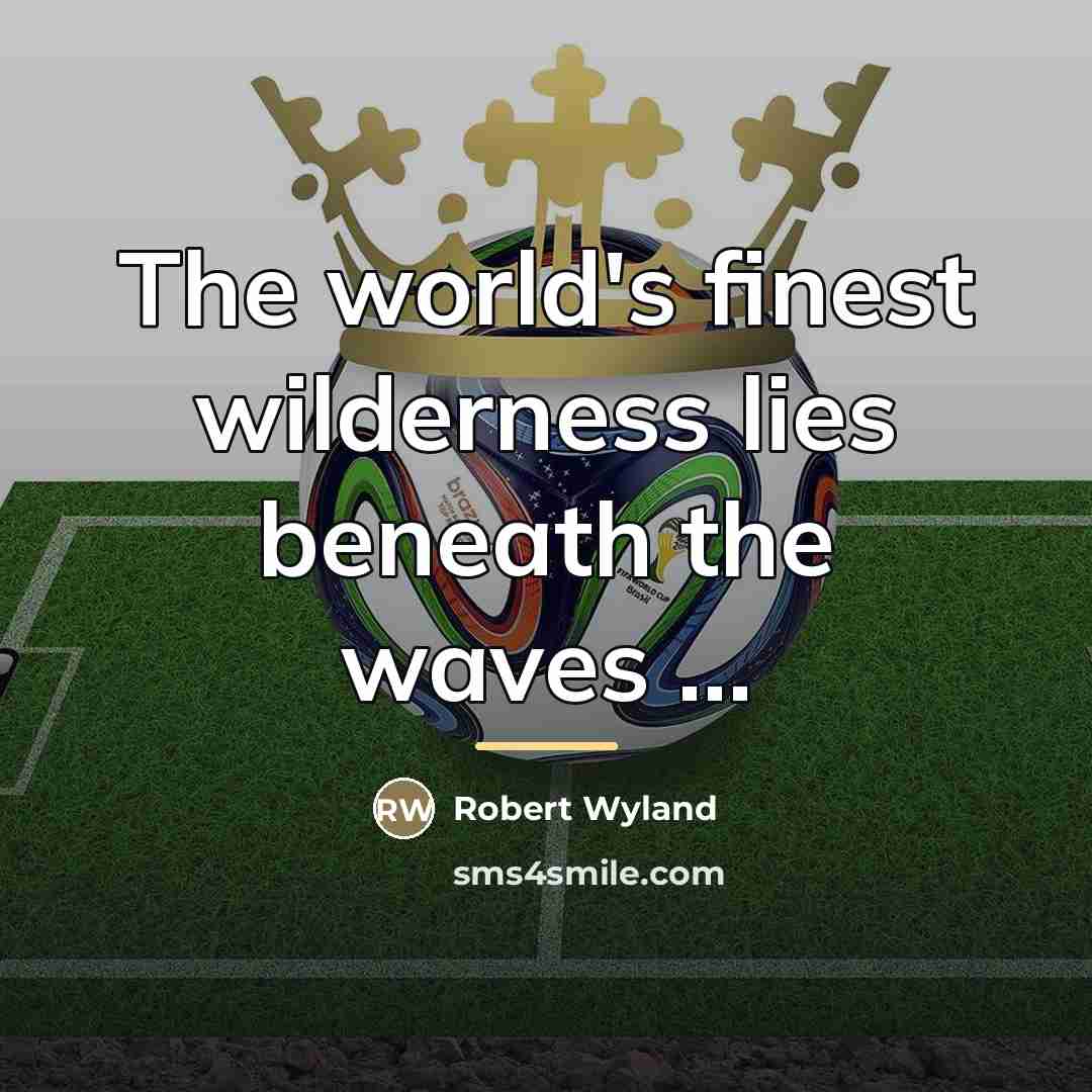 “The world's finest wilderness lies beneath the waves ...…” quote by Robert Wyland