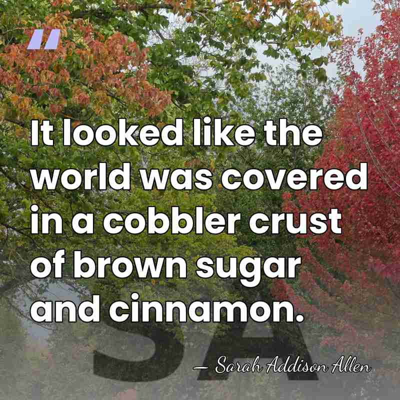 It looked like the world was covered in a cobbler crust of&hellip; - Sarah Addison Allen