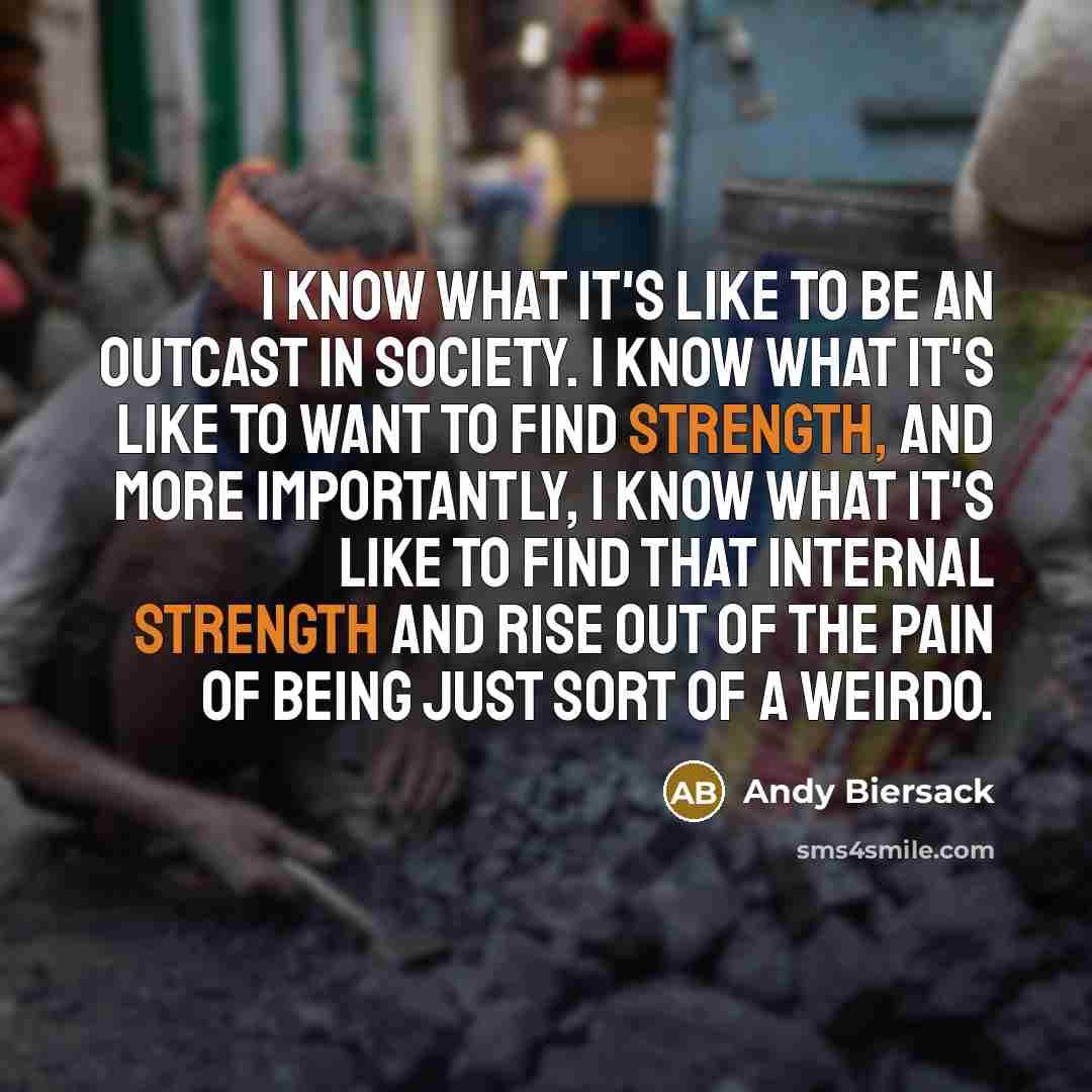 “I know what it's like to be an outcast in…” quote by Andy Biersack