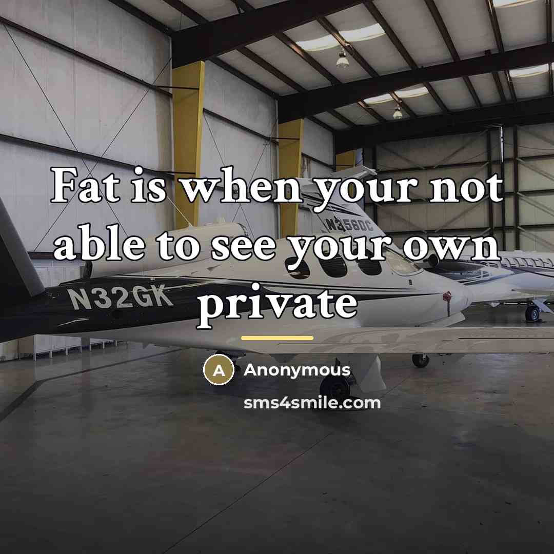 “Fat is when your not able to see your own…” quote by Anonymous