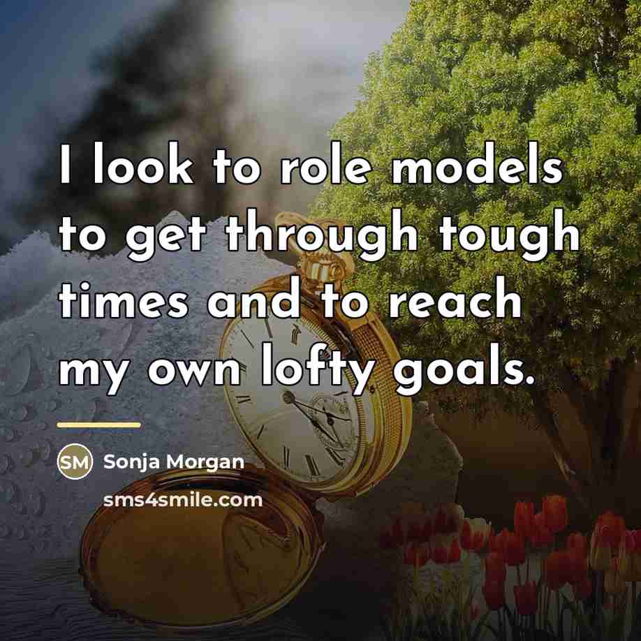 “I look to role models to get through tough times…” quote by Sonja Morgan