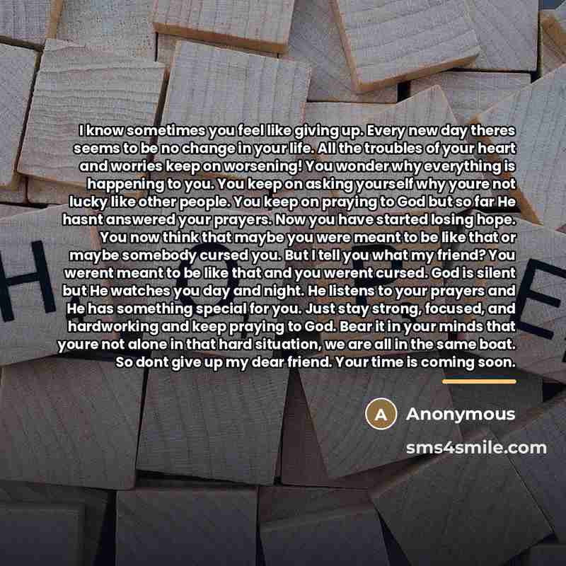 “I know sometimes you feel like giving up. Every new…” quote by Anonymous