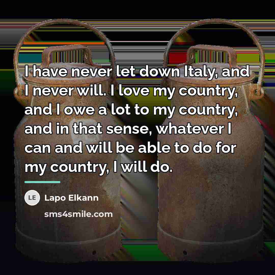 “I have never let down Italy, and I never will.…” quote by Lapo Elkann