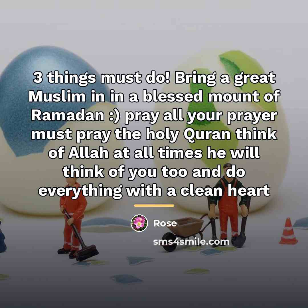 “3 things must do! Bring a great Muslim in in…” quote by Rose