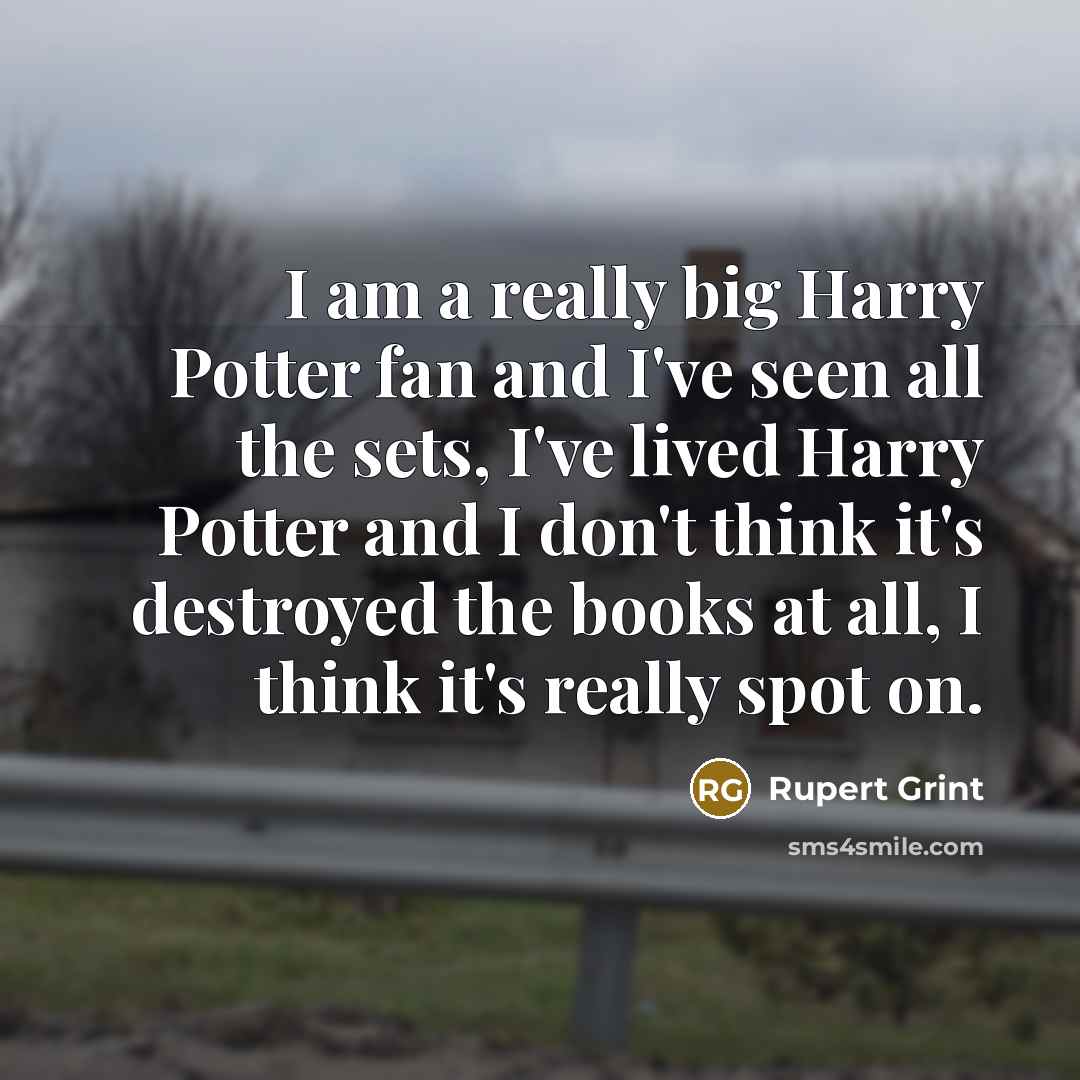 “I am a really big Harry Potter fan and I've…” quote by Rupert Grint