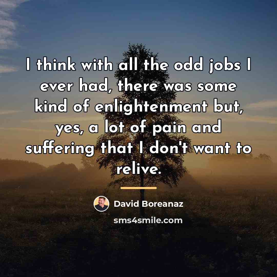 “I think with all the odd jobs I ever had,…” quote by David Boreanaz