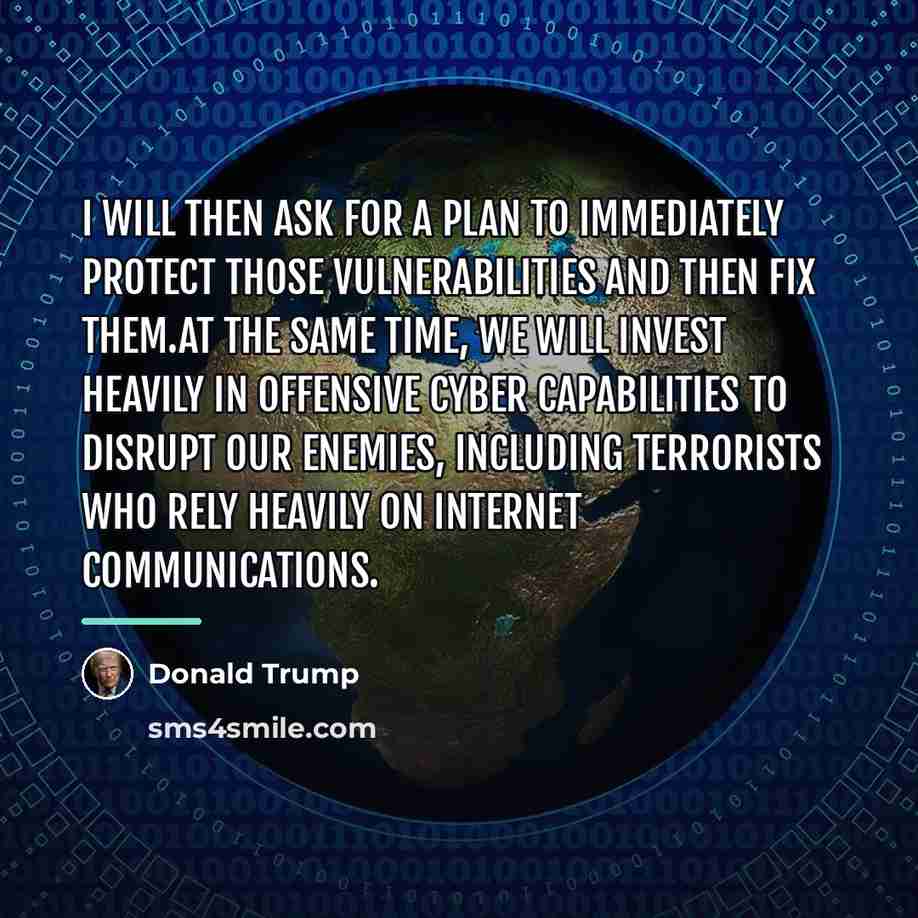 “I will then ask for a plan to immediately protect…” quote by Donald Trump