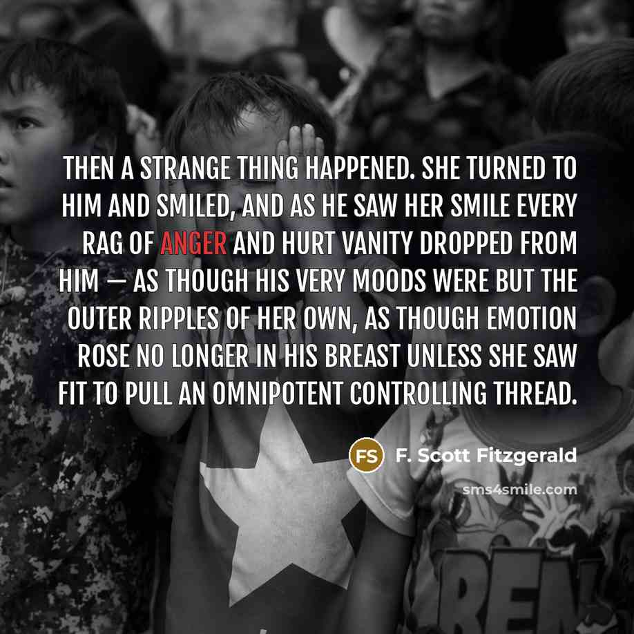 “Then a strange thing happened. She turned to him and…” quote by F. Scott Fitzgerald