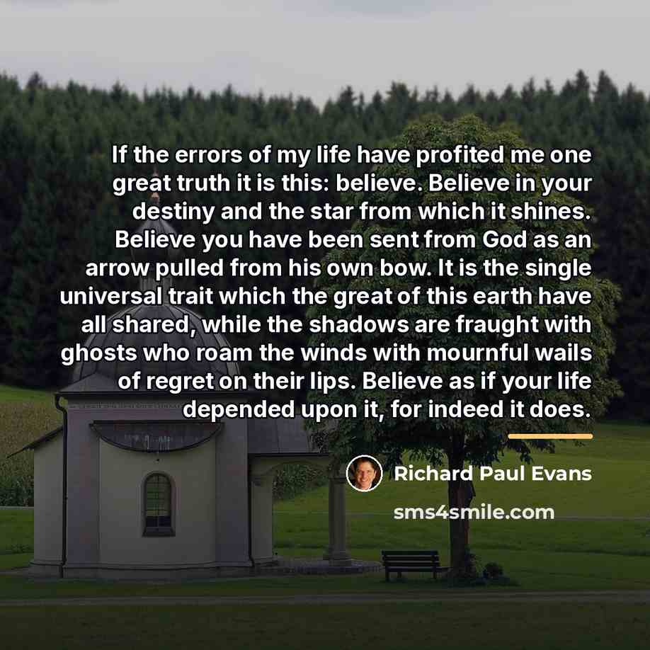 “If the errors of my life have profited me one…” quote by Richard Paul Evans