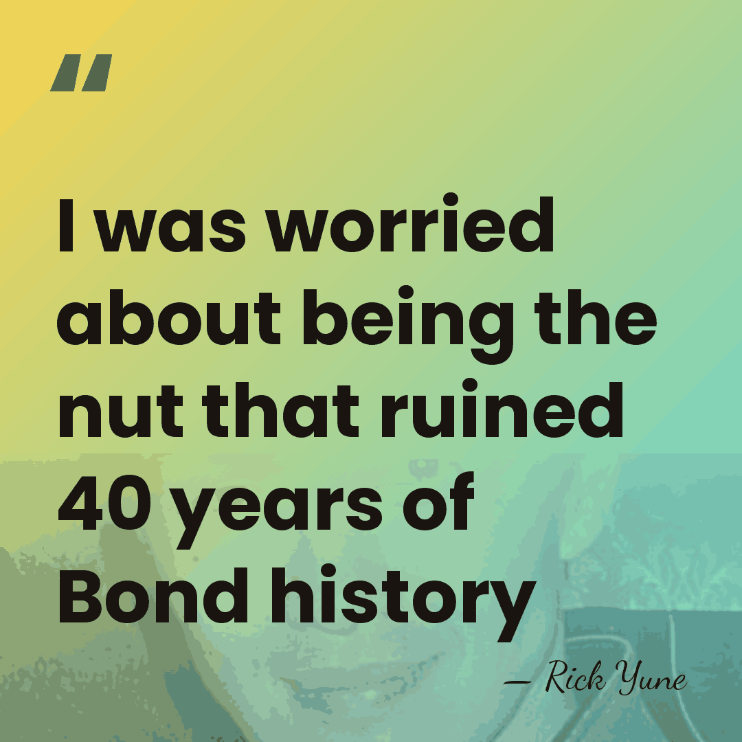 I was worried about being the nut that ruined 40 years of&hellip; - Rick Yune