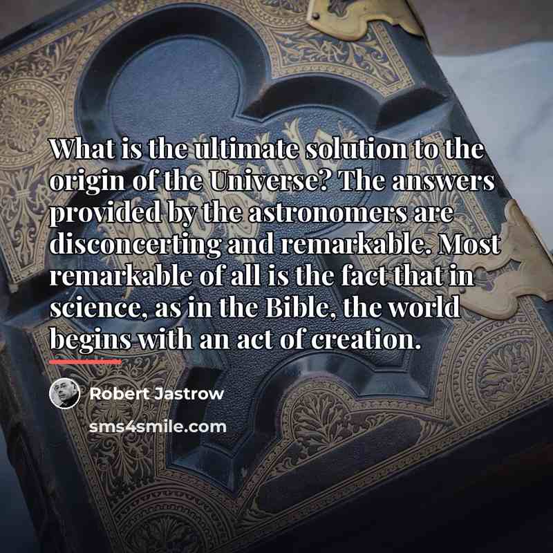 “What is the ultimate solution to the origin of the…” quote by Robert Jastrow