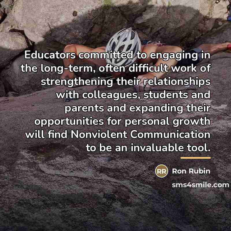“Educators committed to engaging in the long-term, often difficult work…” quote by Ron Rubin