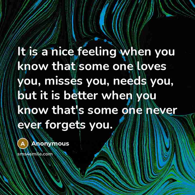 “It is a nice feeling when you know that some…” quote by Anonymous