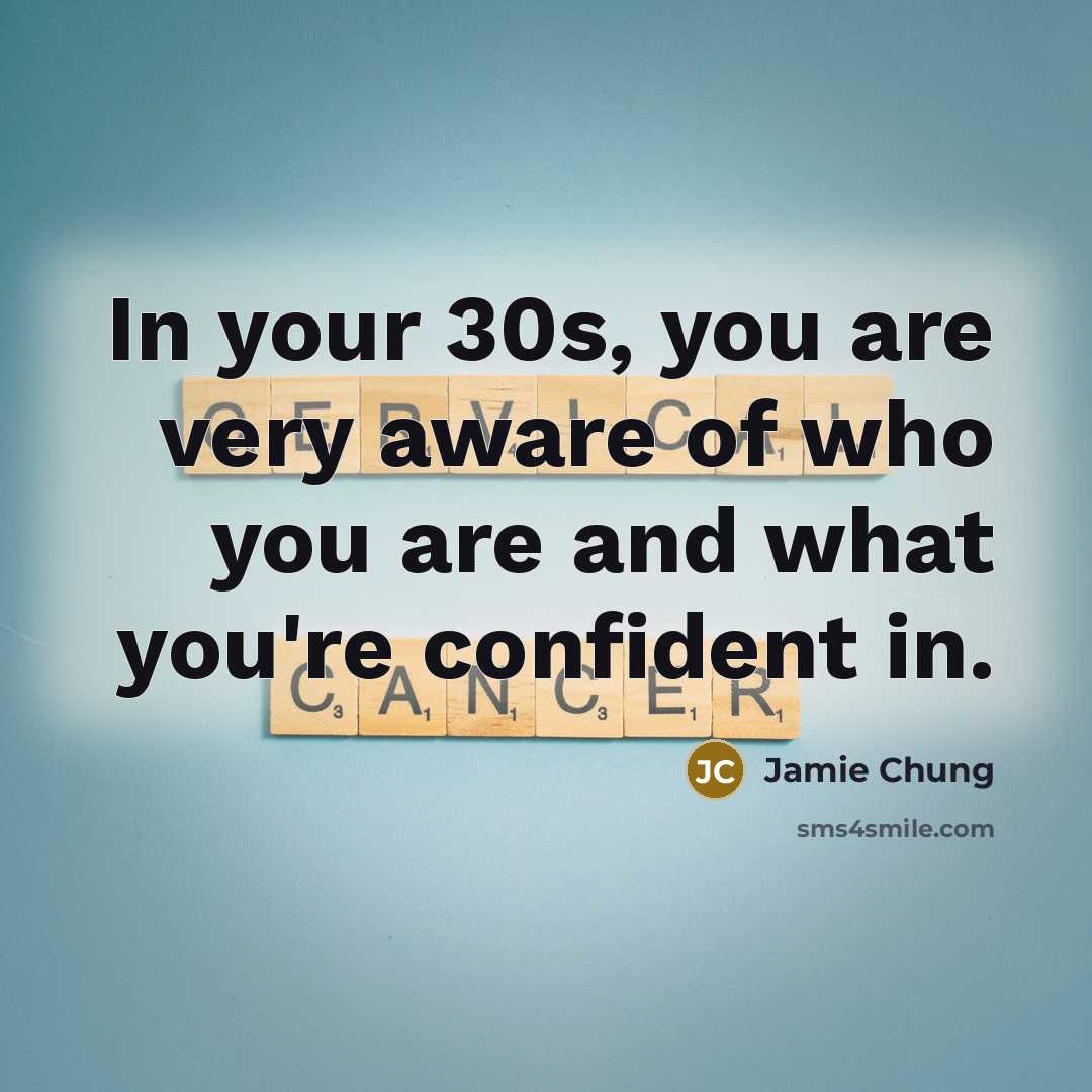 “In your 30s, you are very aware of who you…” quote by Jamie Chung