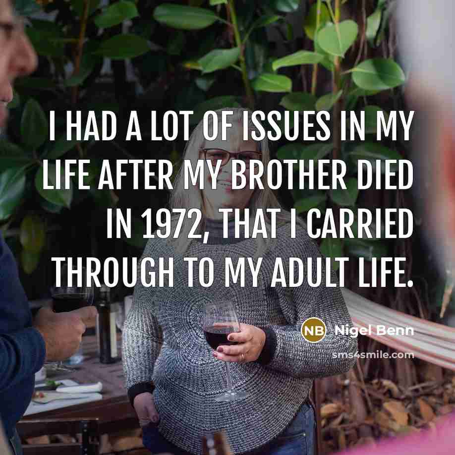 “I had a lot of issues in my life after…” quote by Nigel Benn