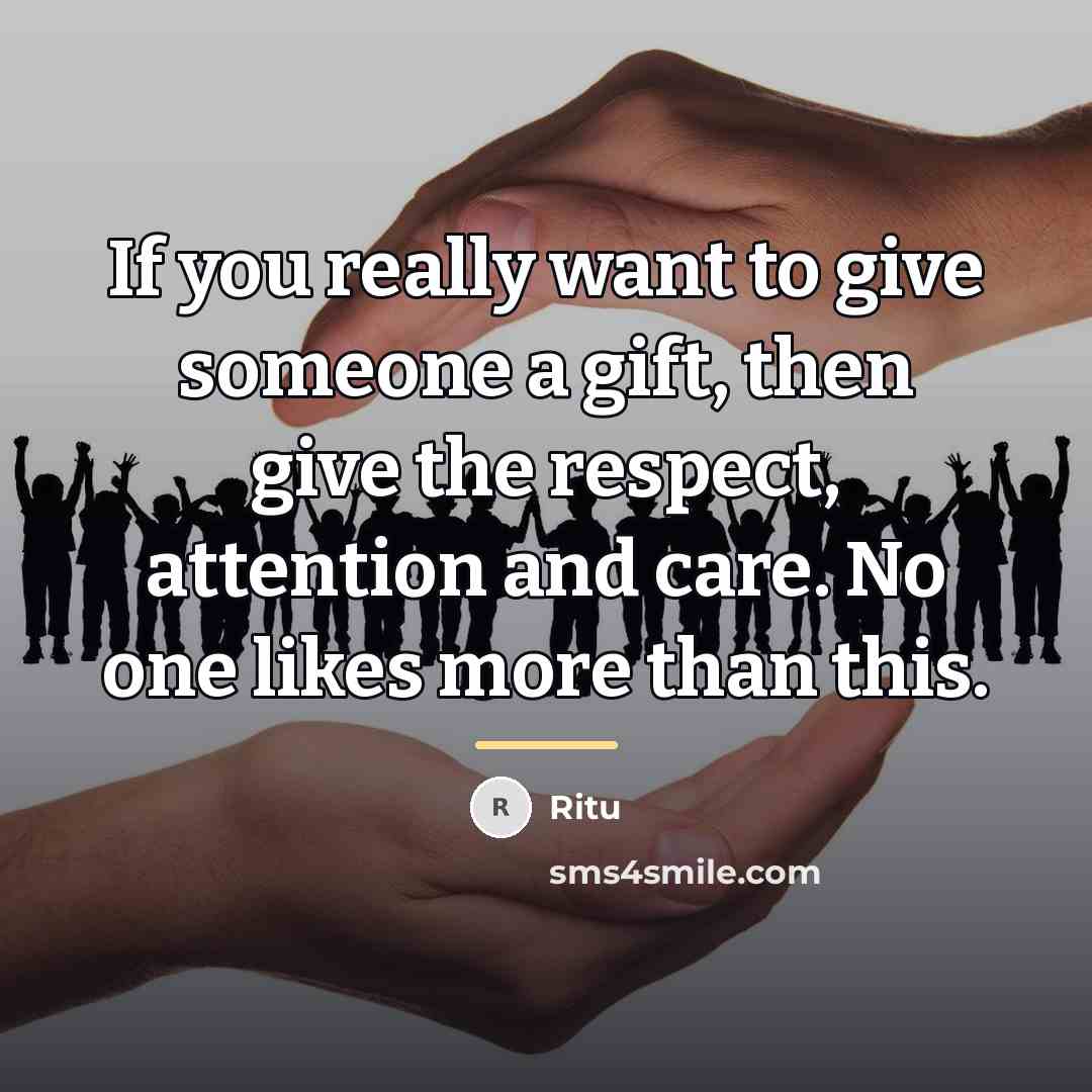 “If you really want to give someone a gift, then…” quote by Ritu