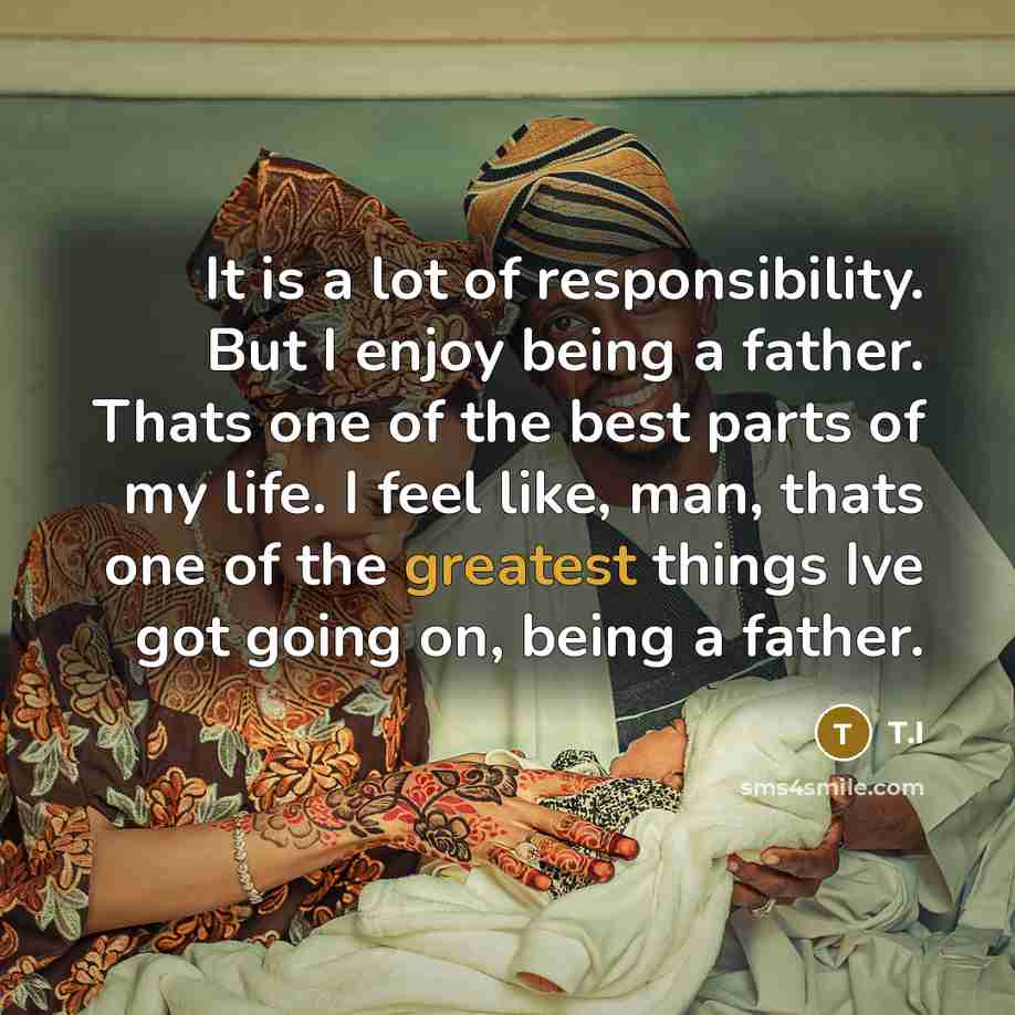 “It is a lot of responsibility. But I enjoy being…” quote by T.I