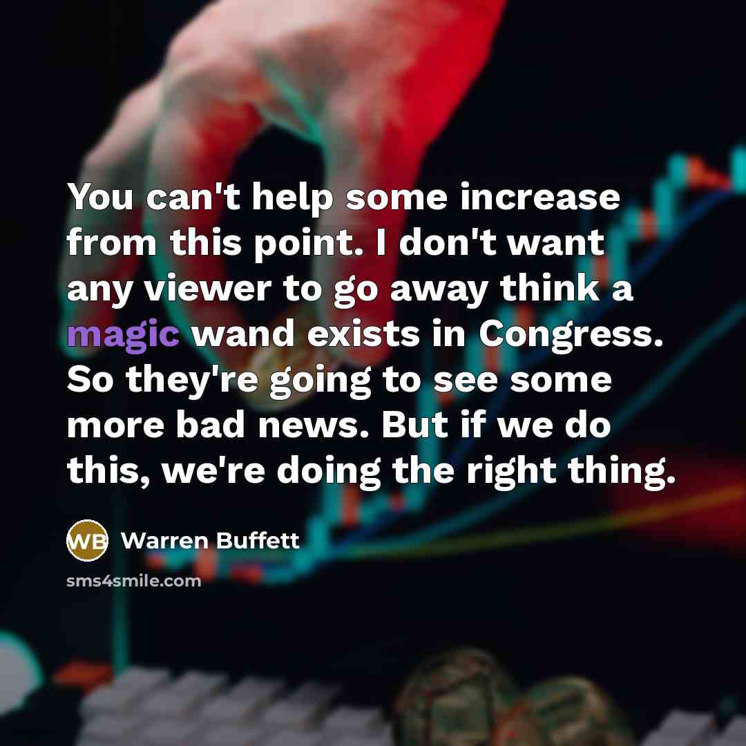“You can't help some increase from this point. I don't…” quote by Warren Buffett