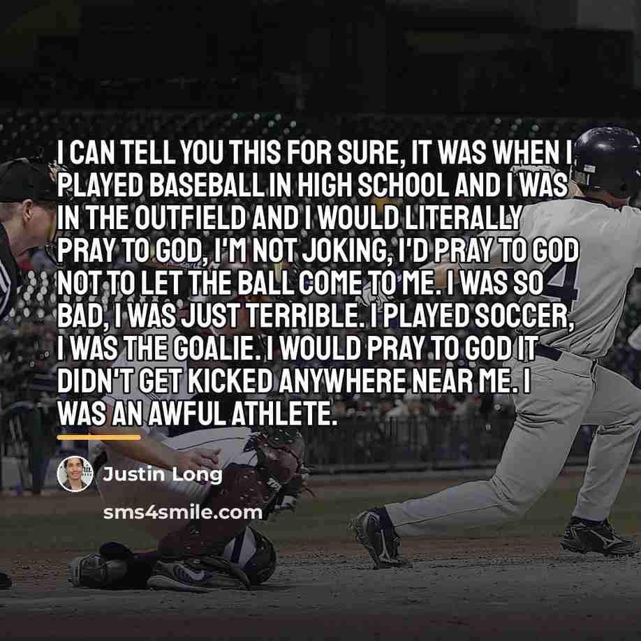 “I can tell you this for sure, it was when…” quote by Justin Long