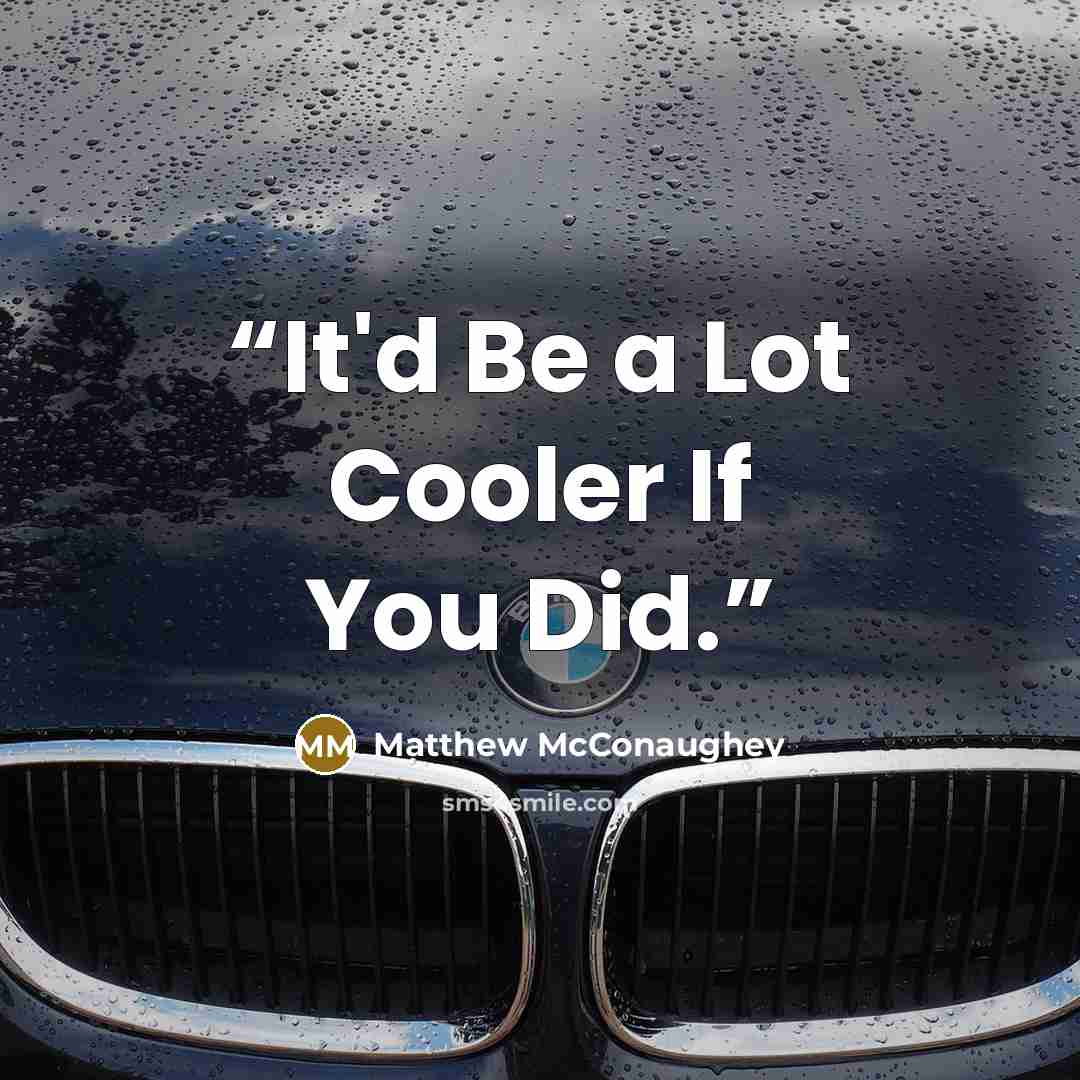 “It'd Be a Lot Cooler If You Did.” quote by Matthew McConaughey