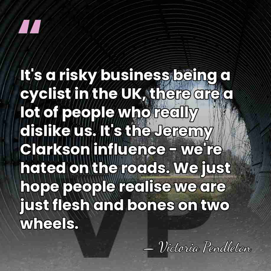 It's a risky business being a cyclist in the UK, there are&hellip; - Victoria Pendleton