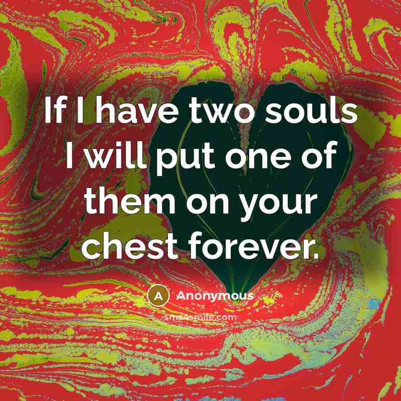 “If I have two souls I will put one of…” quote by Anonymous
