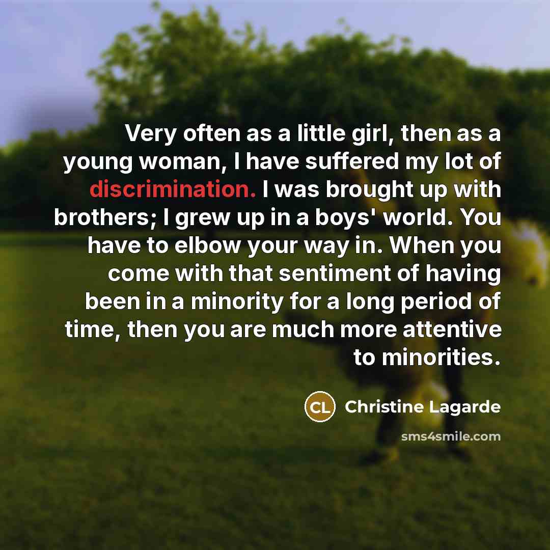 “Very often as a little girl, then as a young…” quote by Christine Lagarde