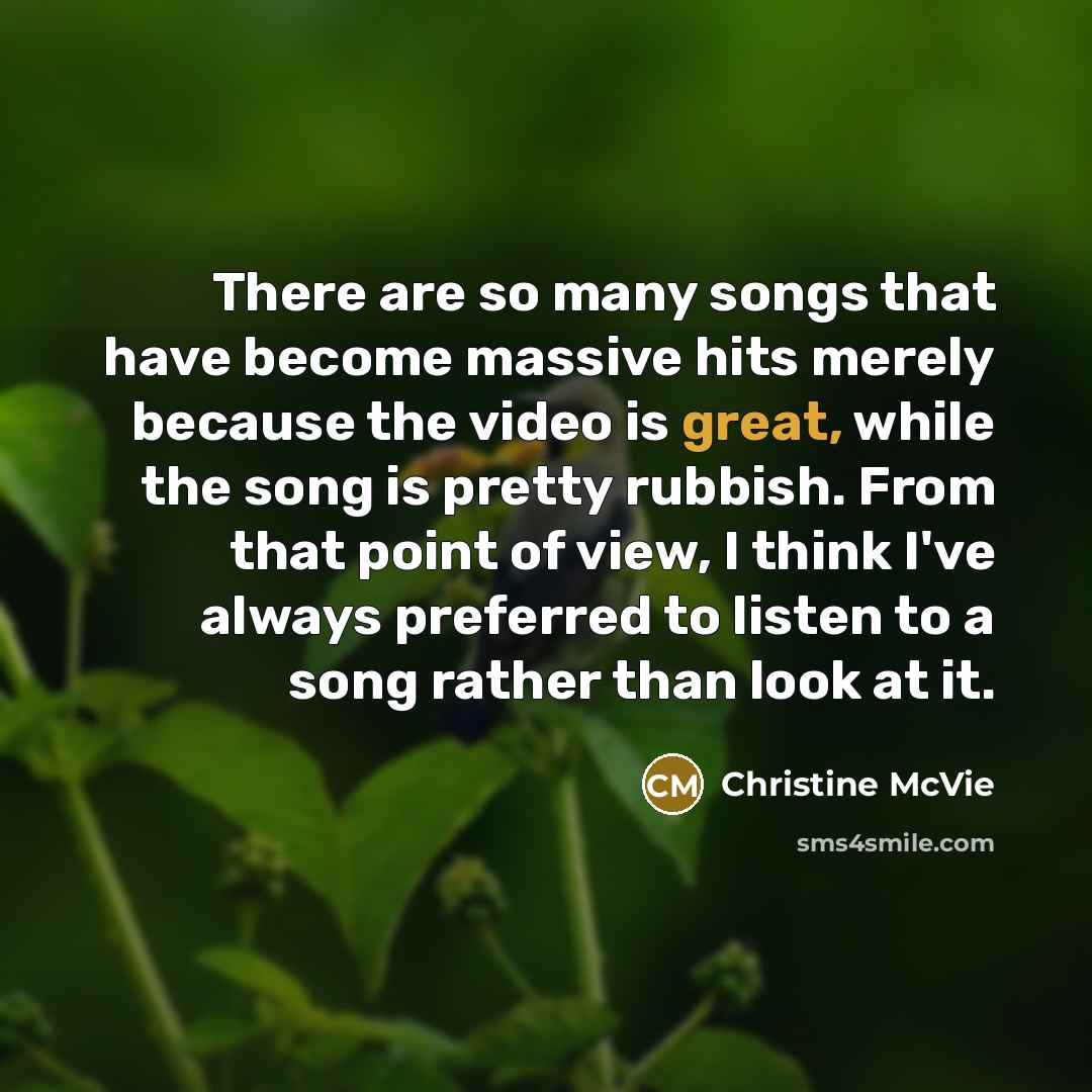“There are so many songs that have become massive hits…” quote by Christine McVie