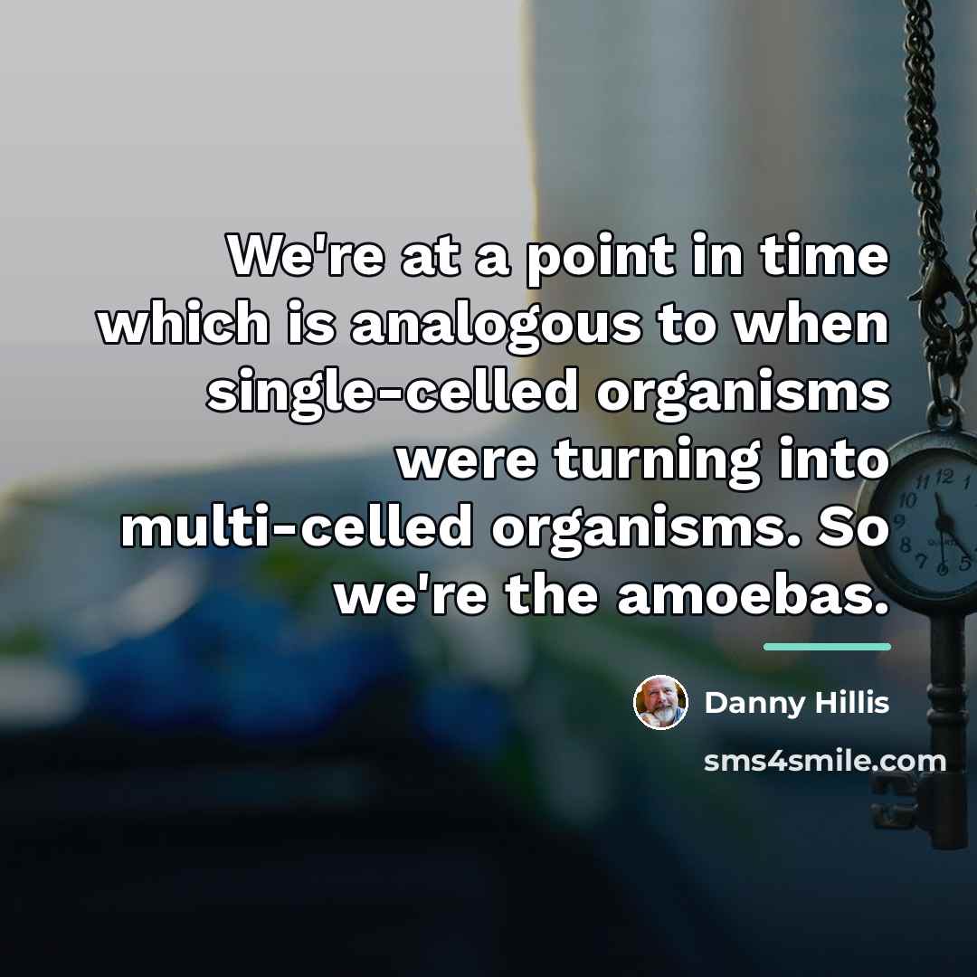 “We're at a point in time which is analogous to…” quote by Danny Hillis