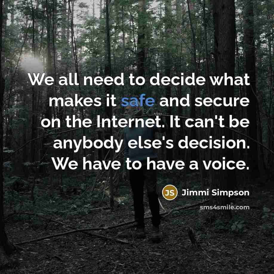 “We all need to decide what makes it safe and…” quote by Jimmi Simpson