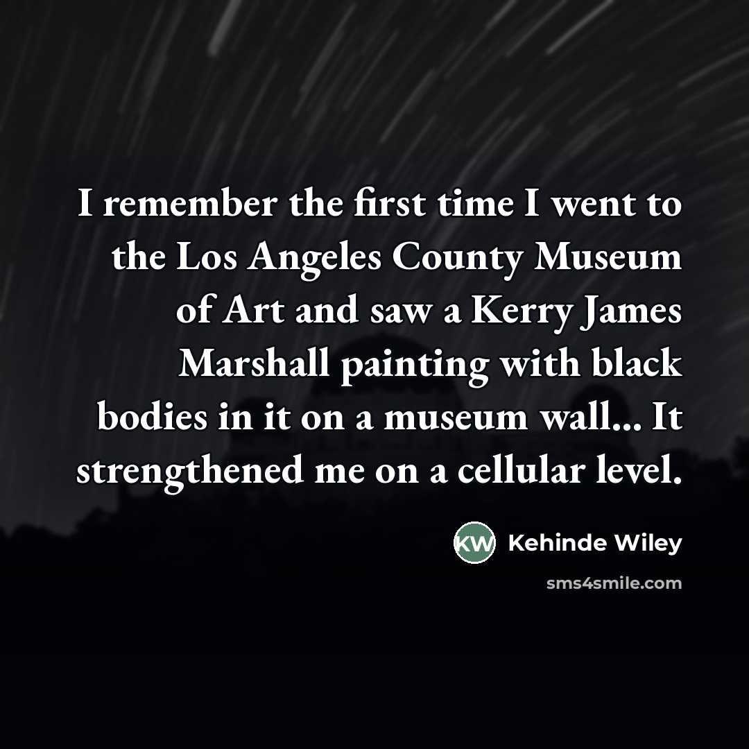 “I remember the first time I went to the Los…” quote by Kehinde Wiley