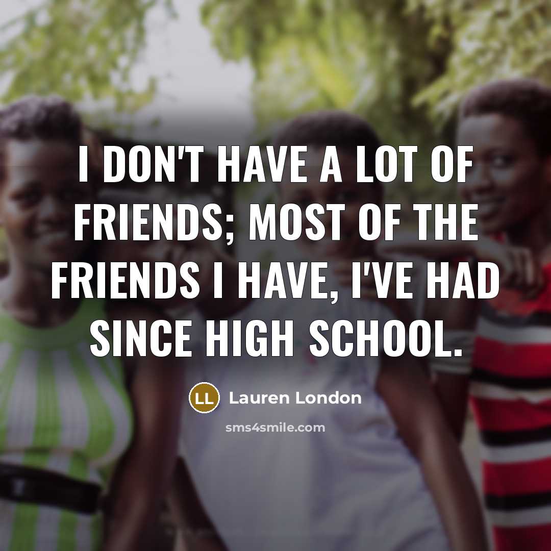 “I don't have a lot of friends; most of the…” quote by Lauren London