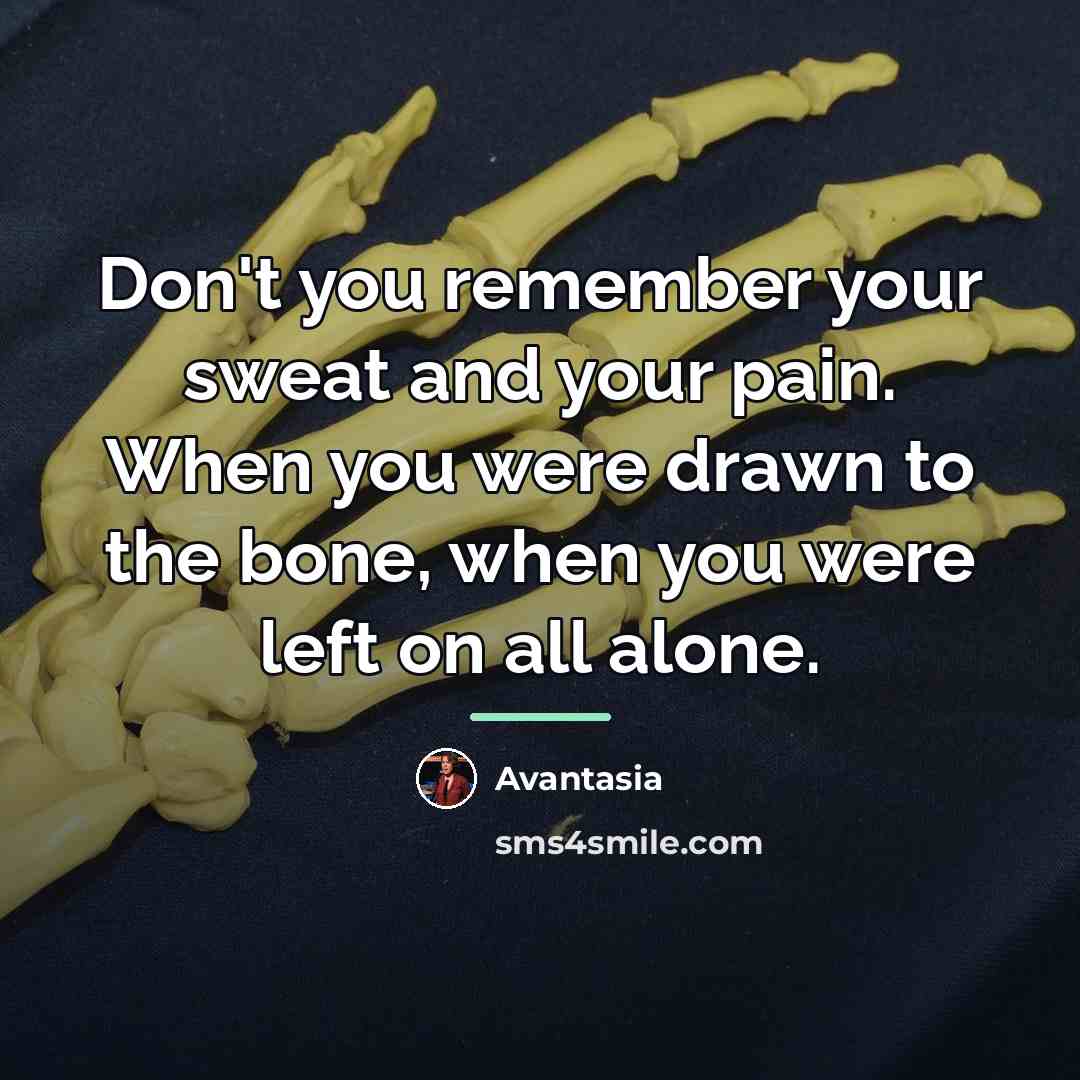 “Don't you remember your sweat and your pain. When you…” quote by Avantasia