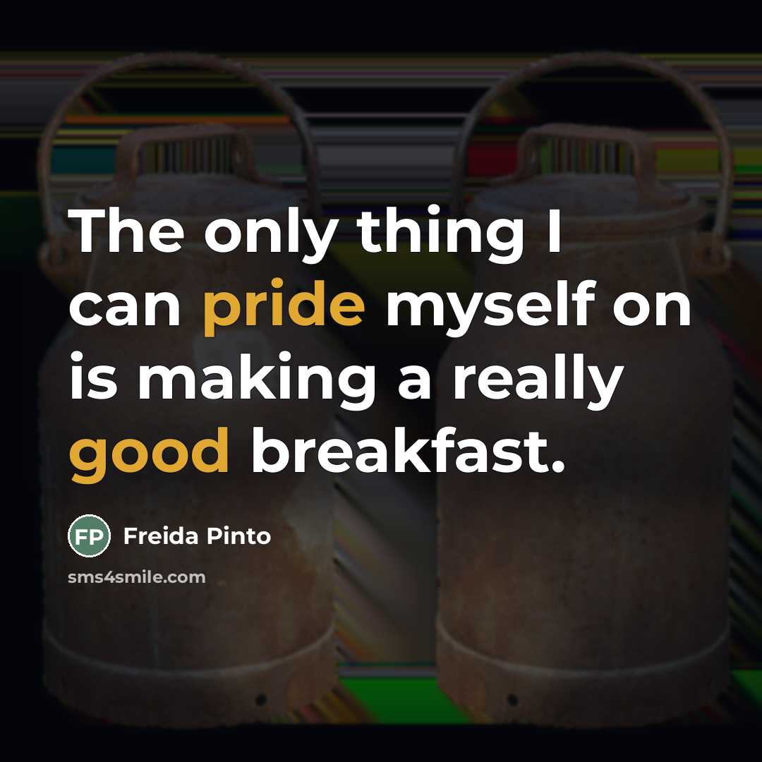 “The only thing I can pride myself on is making…” quote by Freida Pinto