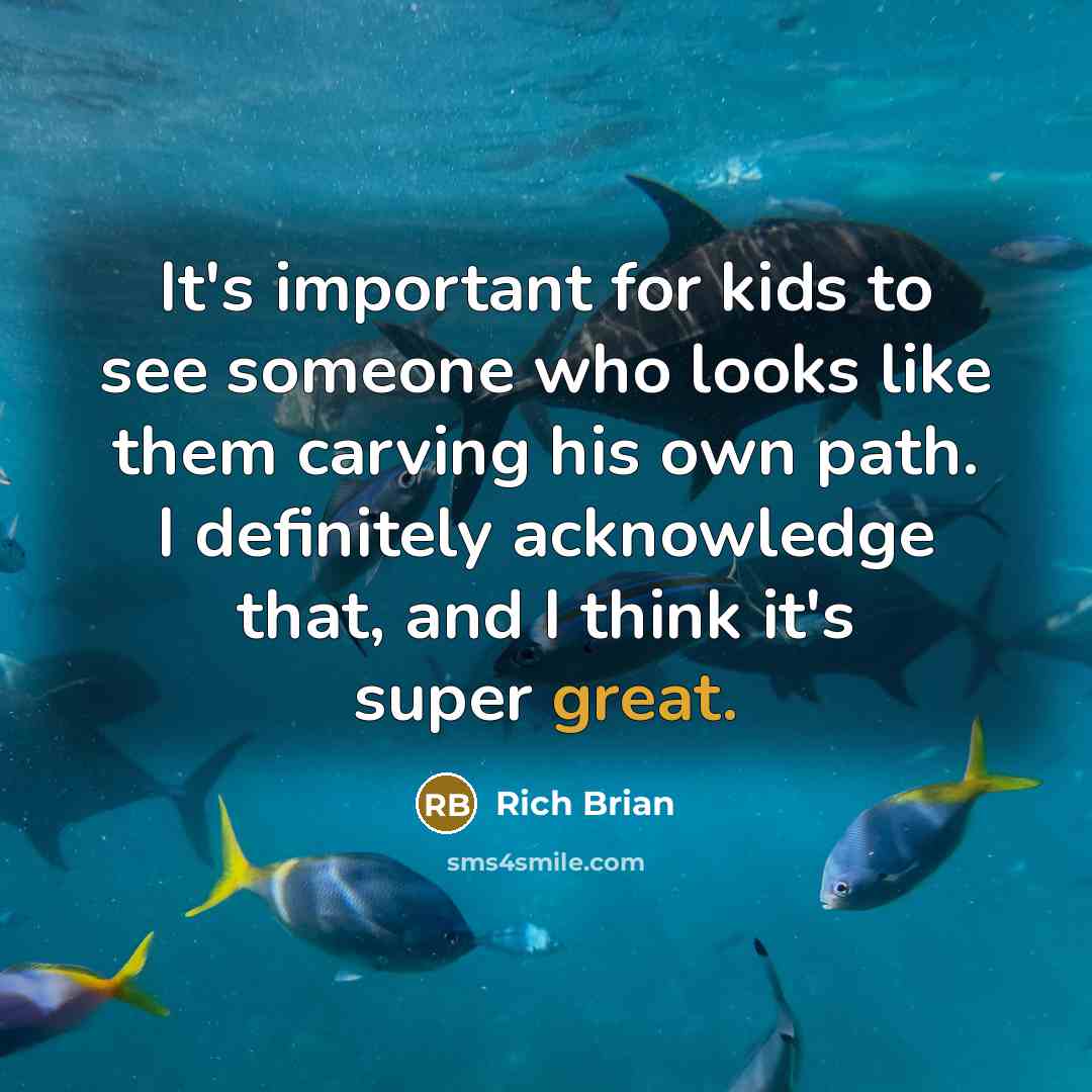 “It's important for kids to see someone who looks like…” quote by Rich Brian