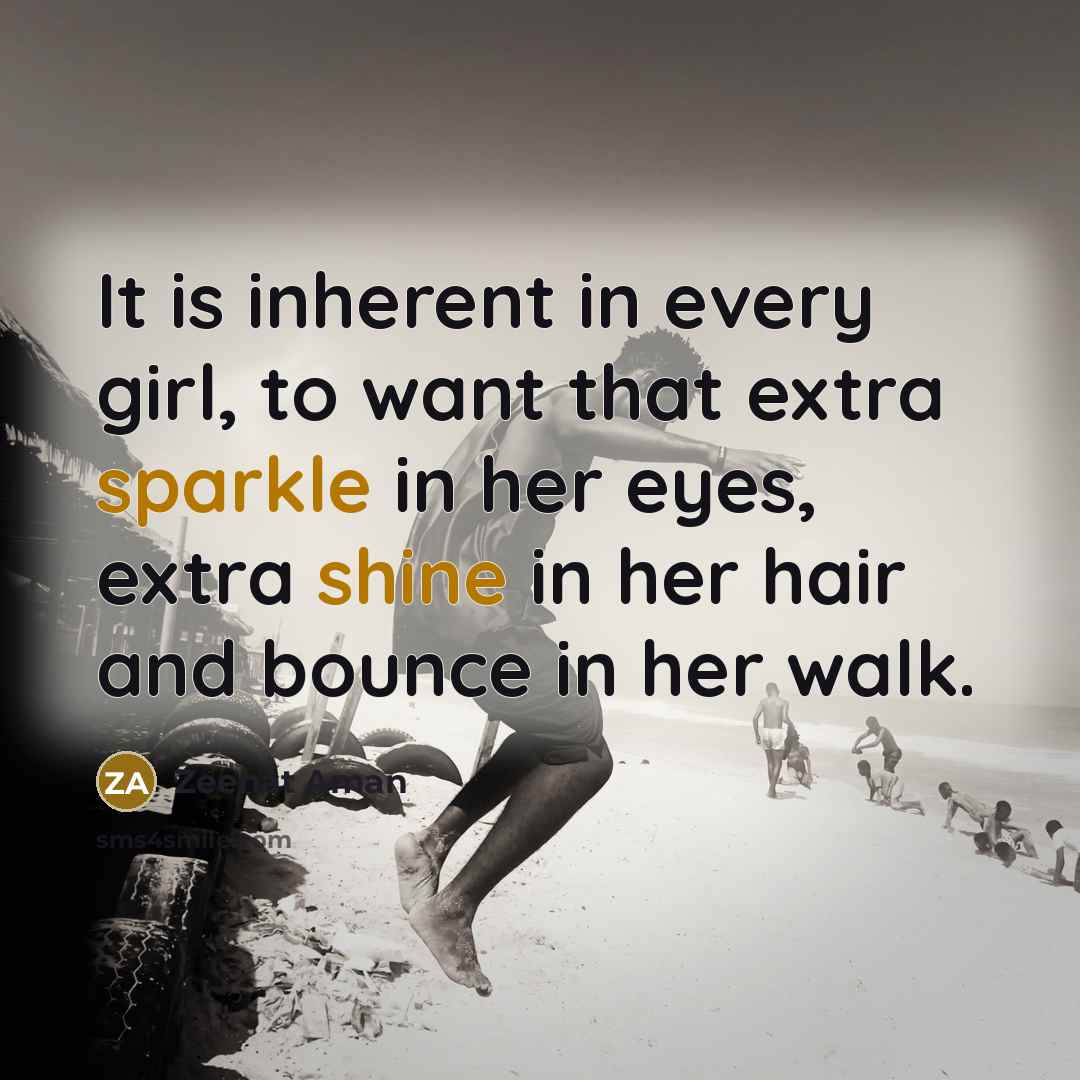 “It is inherent in every girl, to want that extra…” quote by Zeenat Aman
