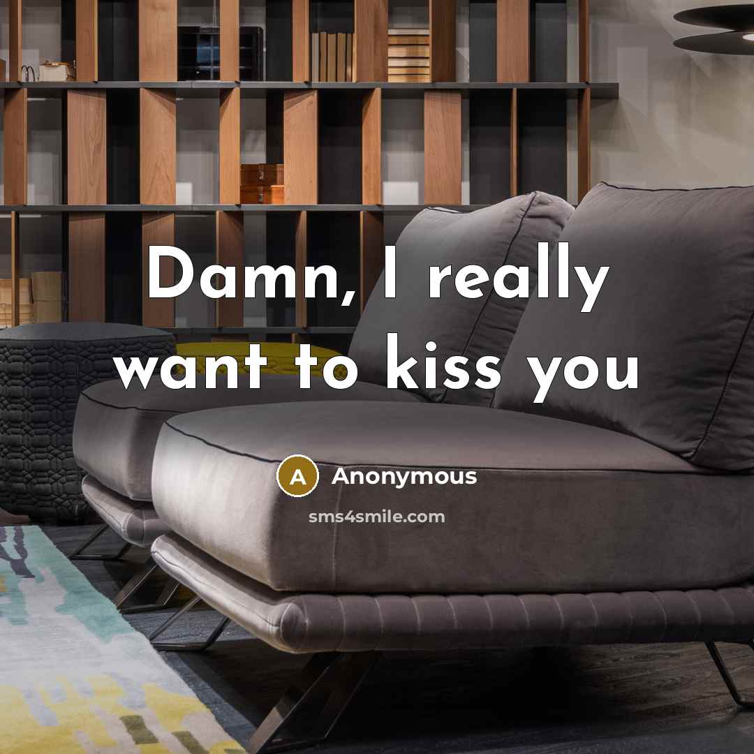 “Damn, I really want to kiss you…” quote by Anonymous