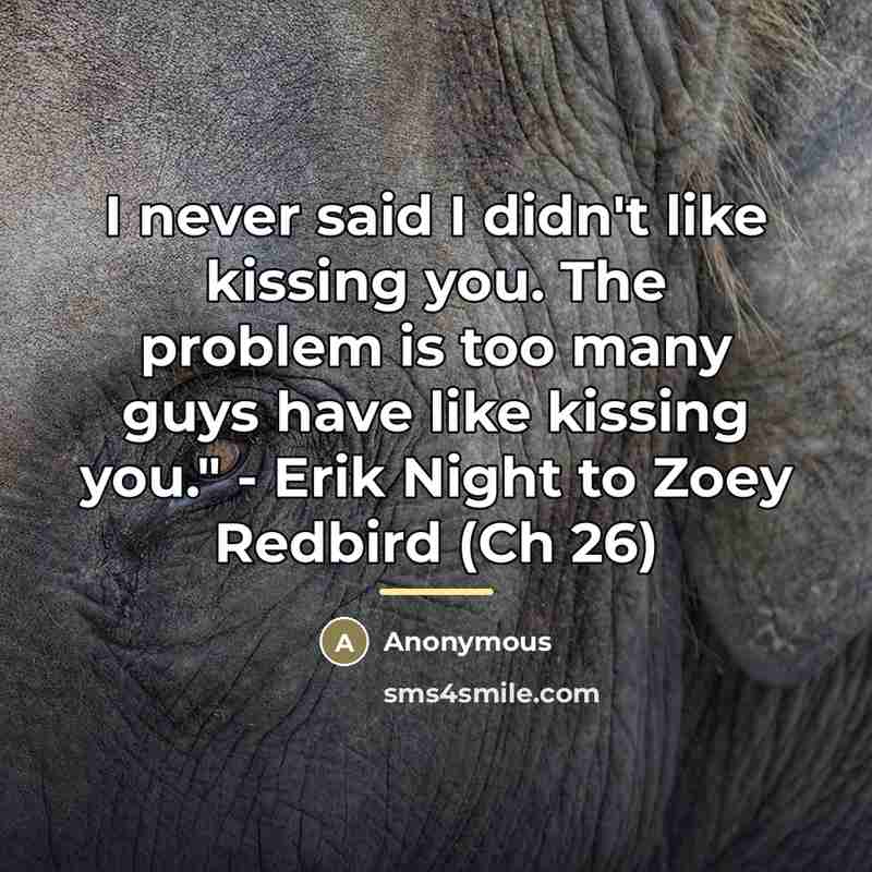 “I never said I didn't like kissing you. The problem…” quote by Anonymous