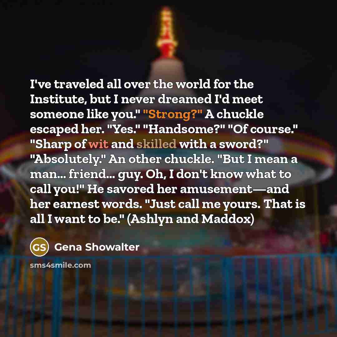 “I've traveled all over the world for the Institute, but…” quote by Gena Showalter