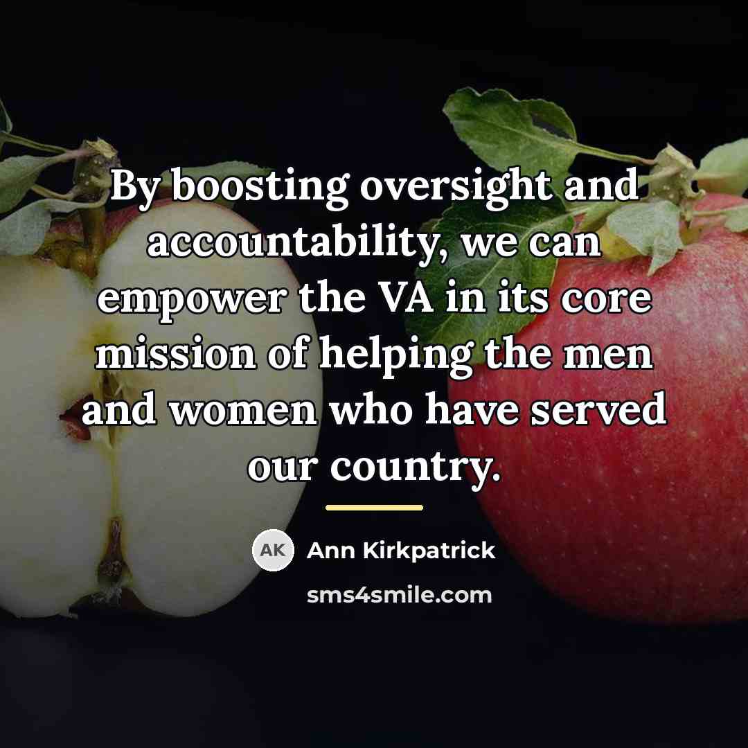“By boosting oversight and accountability, we can empower the VA…” quote by Ann Kirkpatrick