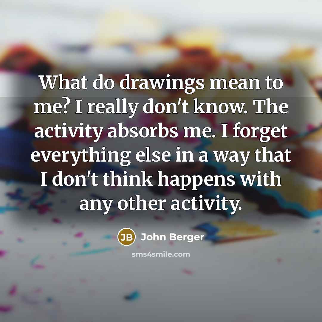 “What do drawings mean to me? I really don't know.…” quote by John Berger