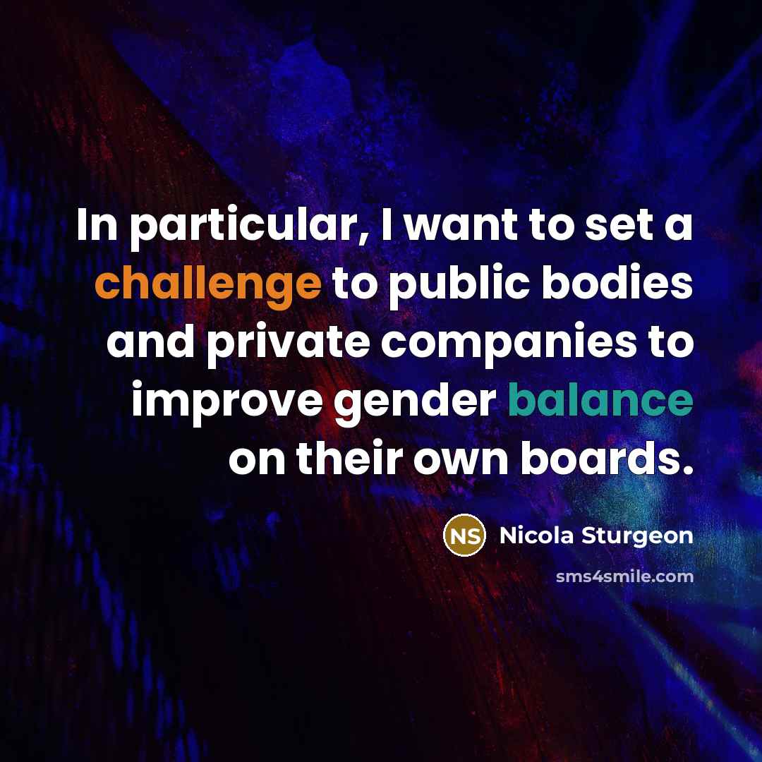 “In particular, I want to set a challenge to public…” quote by Nicola Sturgeon