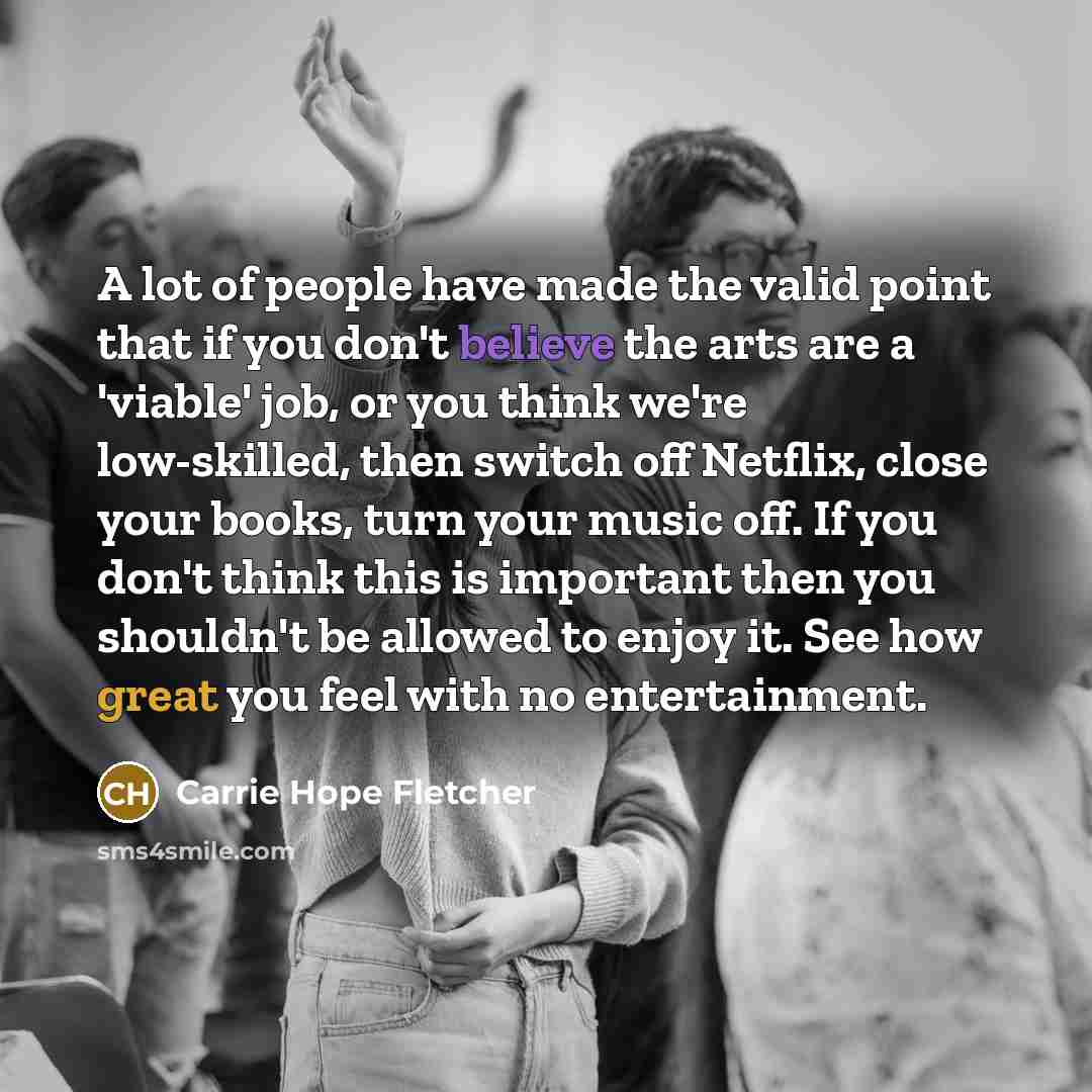 “A lot of people have made the valid point that…” quote by Carrie Hope Fletcher