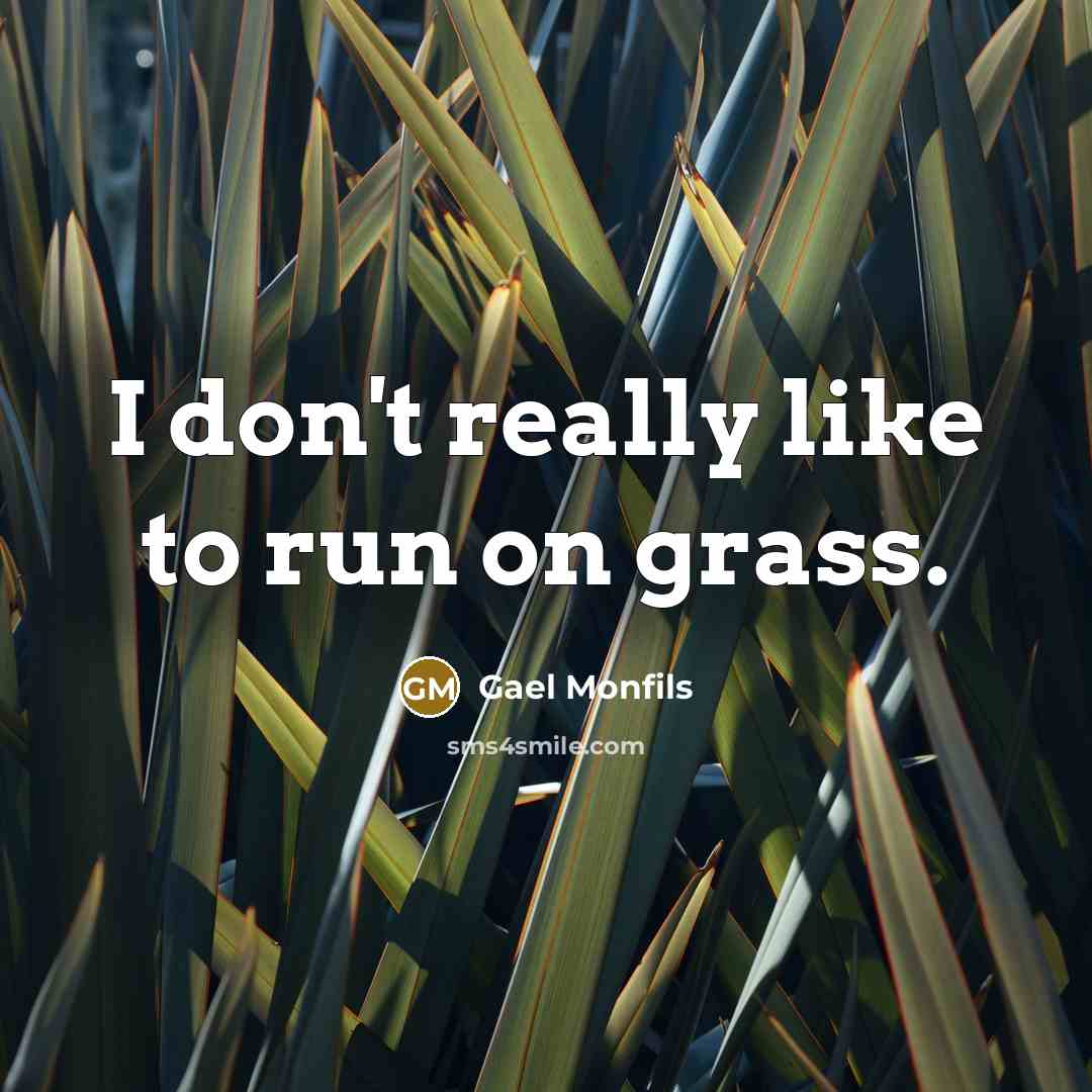 “I don't really like to run on grass.…” quote by Gael Monfils