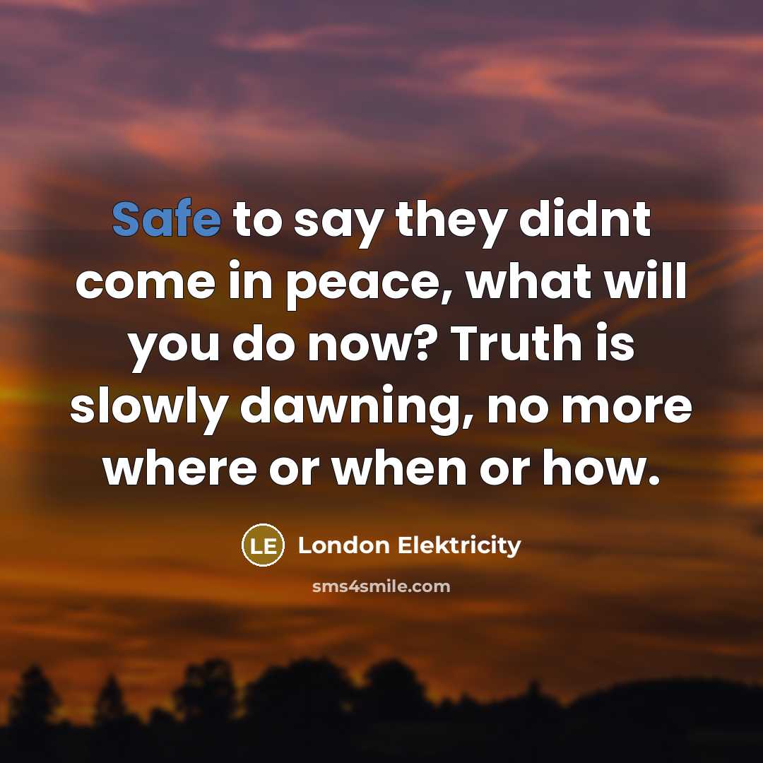 “Safe to say they didnt come in peace, what will…” quote by London Elektricity