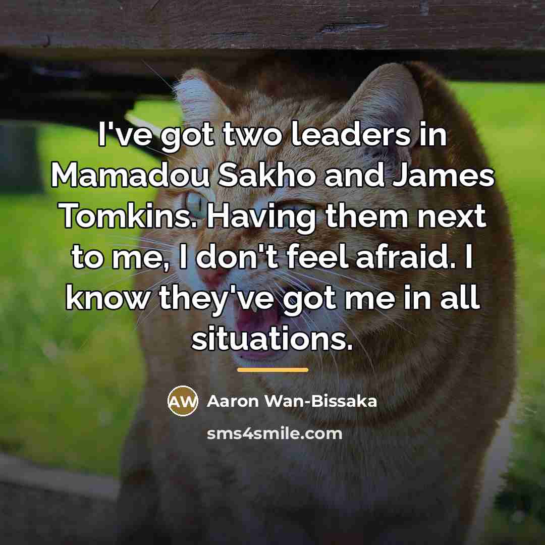 “I've got two leaders in Mamadou Sakho and James Tomkins.…” quote by Aaron Wan-Bissaka