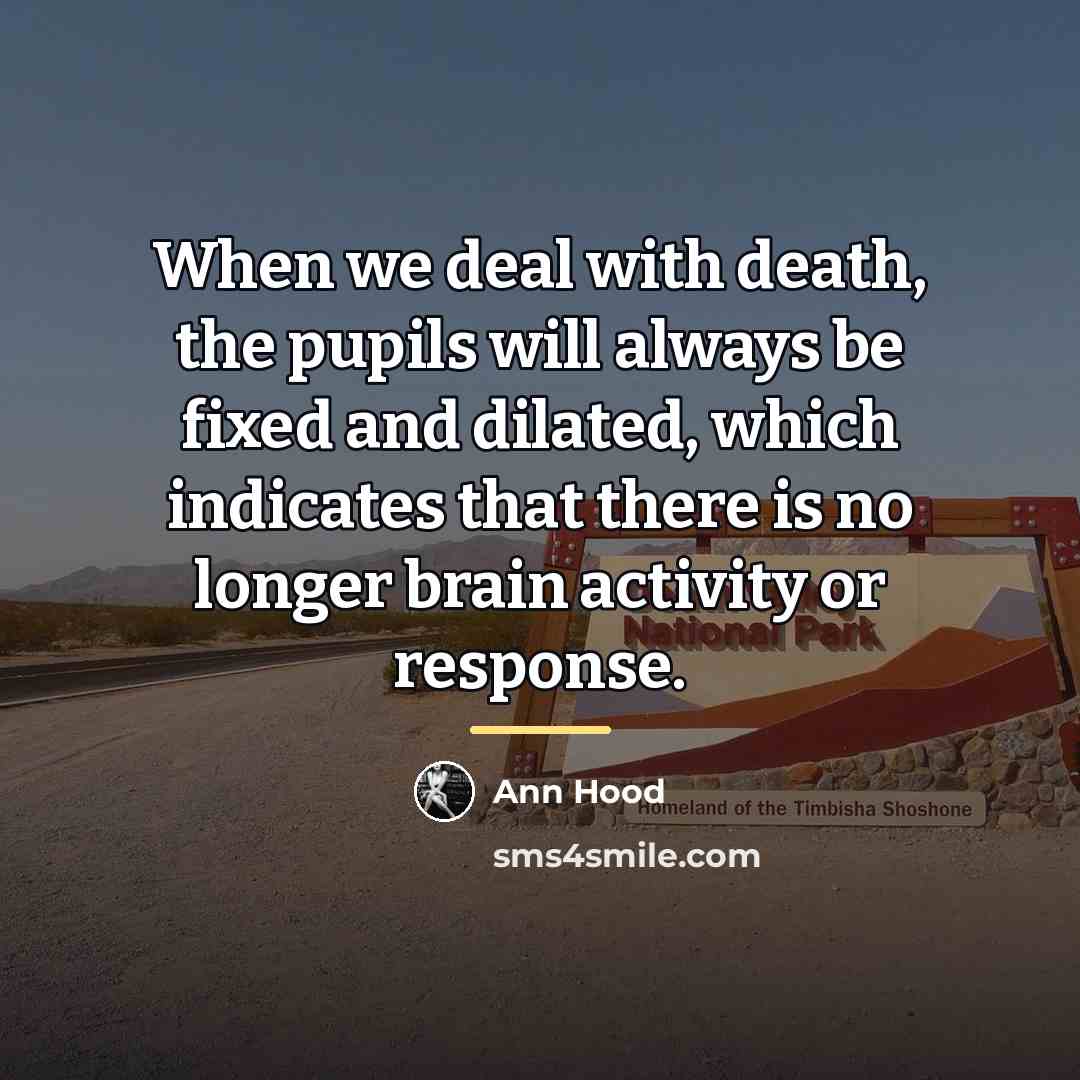 “When we deal with death, the pupils will always be…” quote by Ann Hood