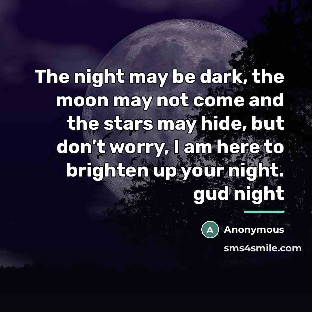 “The night may be dark, the moon may not come…” quote by Anonymous