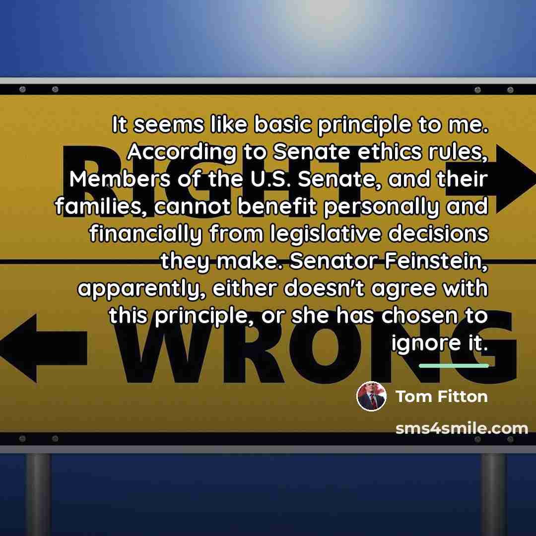 “It seems like basic principle to me. According to Senate…” quote by Tom Fitton